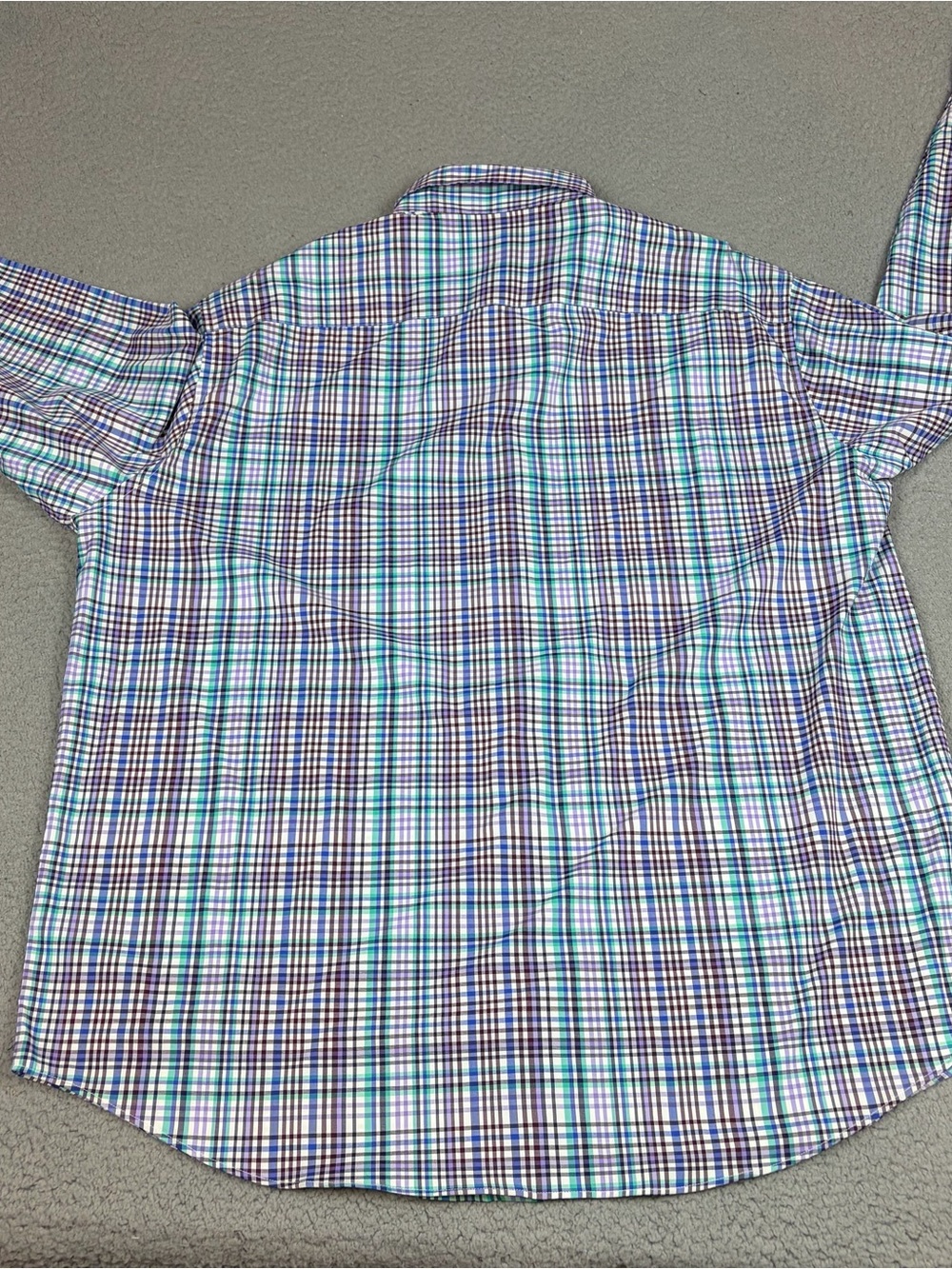 Peter Millar Summer Comfort Shirt XXL Multicolor Plaid Button-Up Nylon Stretch - Picture 8 of 11
